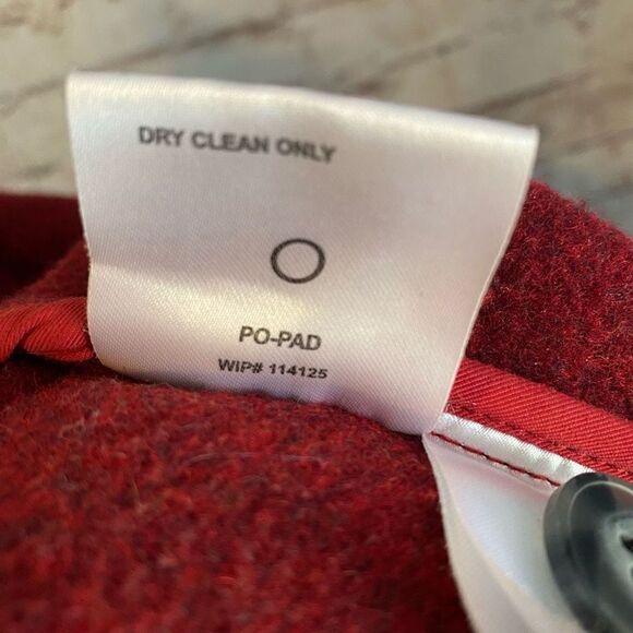 Woolrich Womens Wool Blend Vest Button Up Sleeveless Cranberry Red Size L - Picture 8 of 8